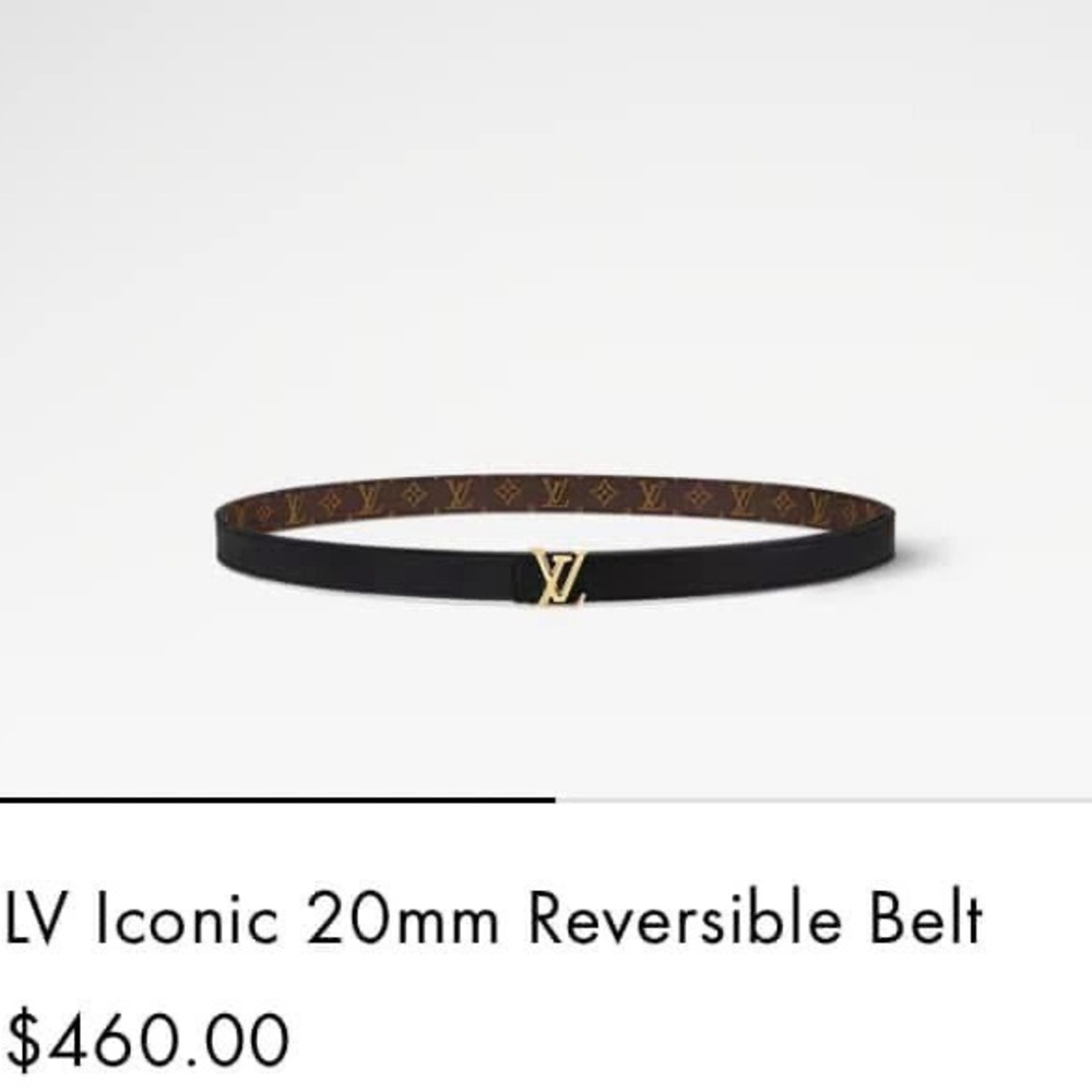 Louis Vuitton Iconic Black and Brown Reversible Belt